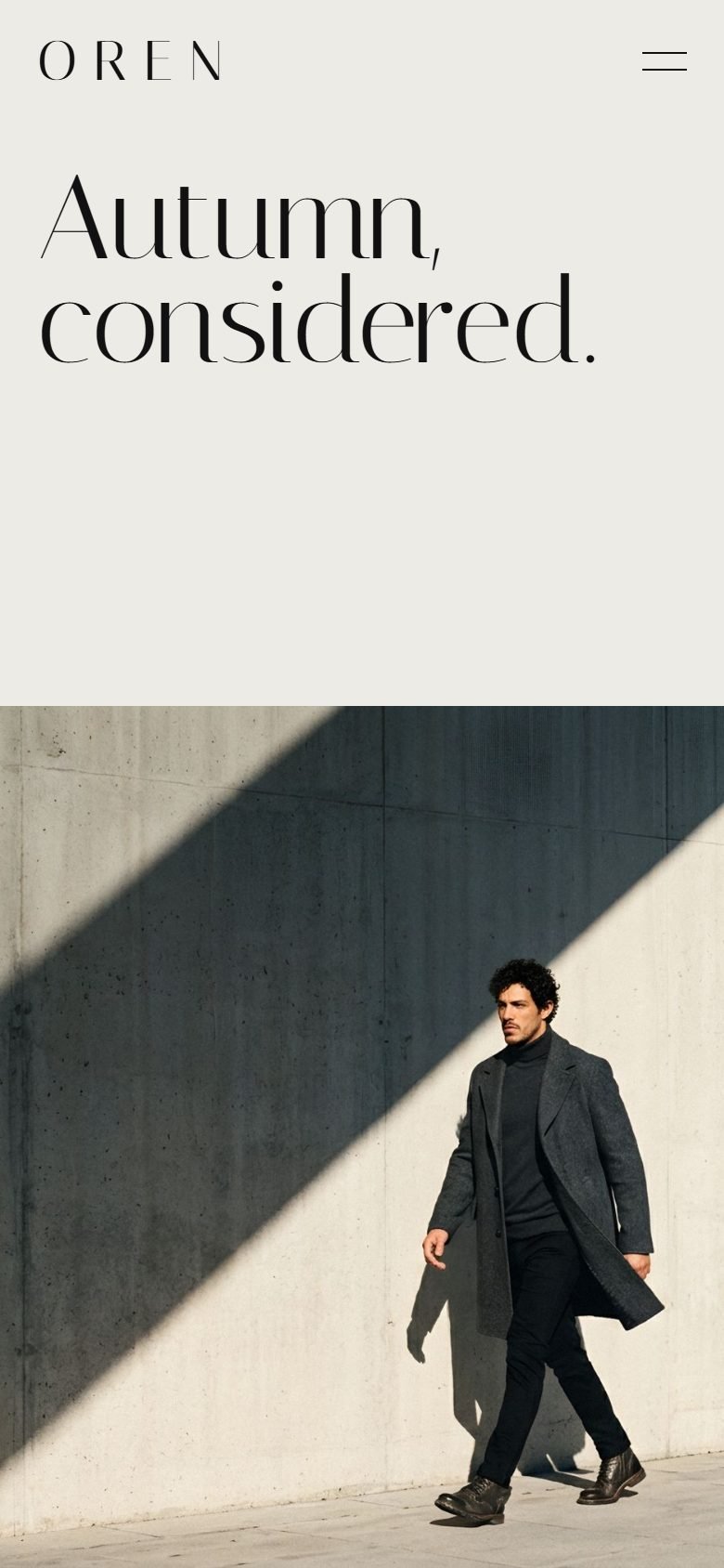 Oren homepage on a phone