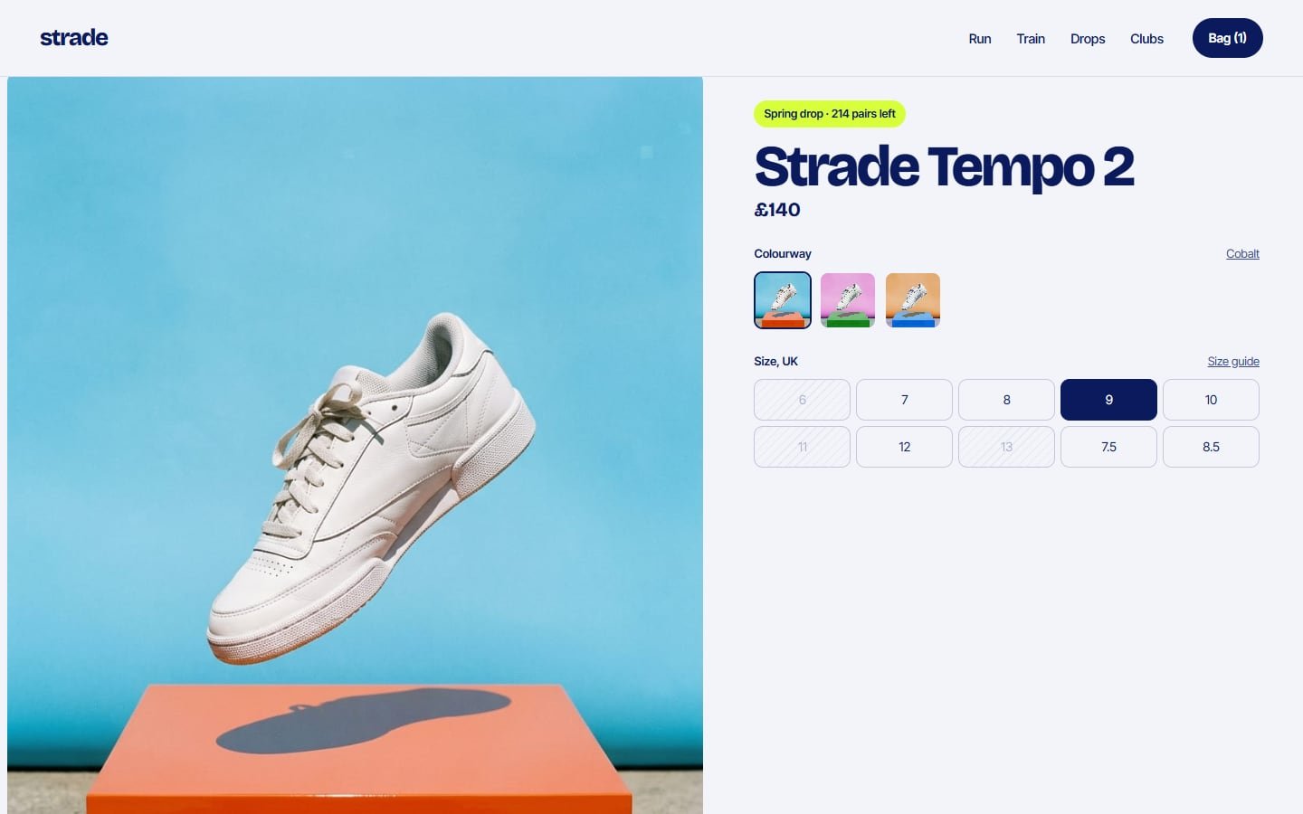Strade inner page on desktop