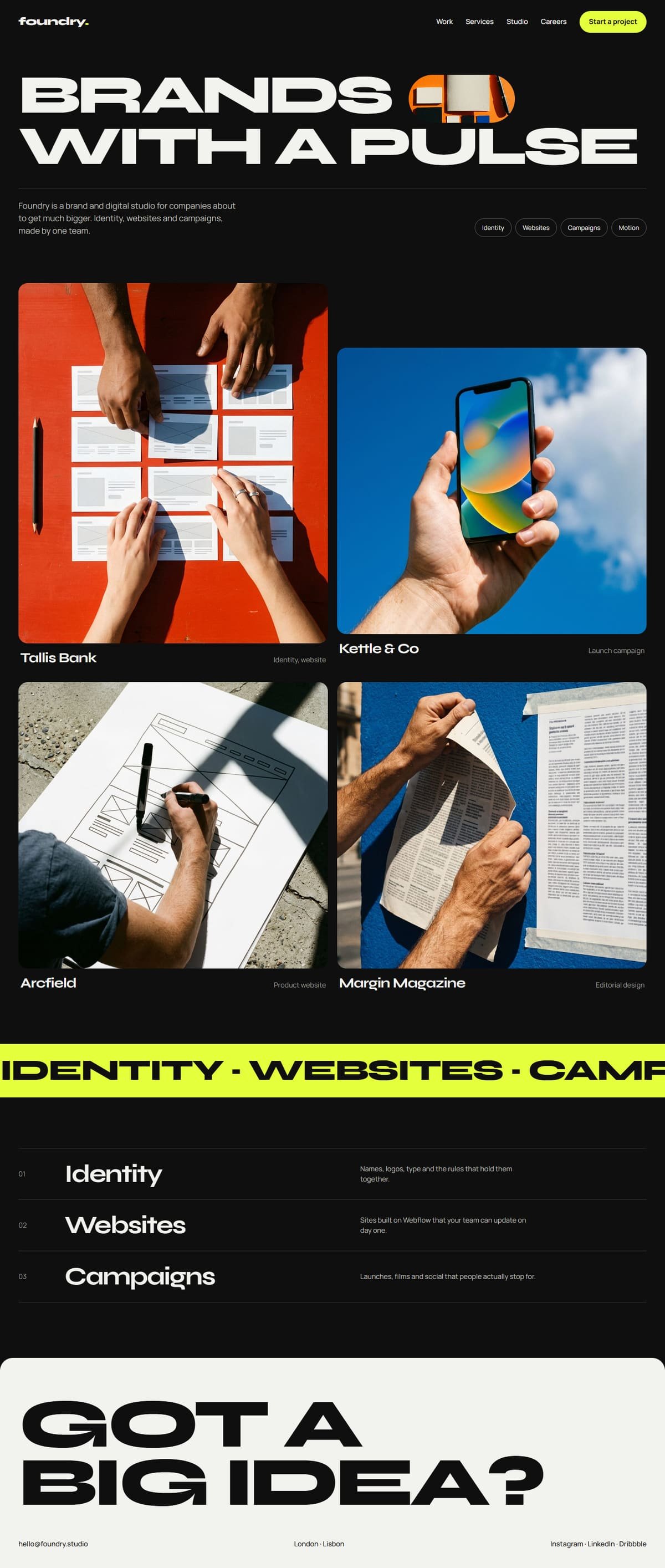 Foundry template homepage