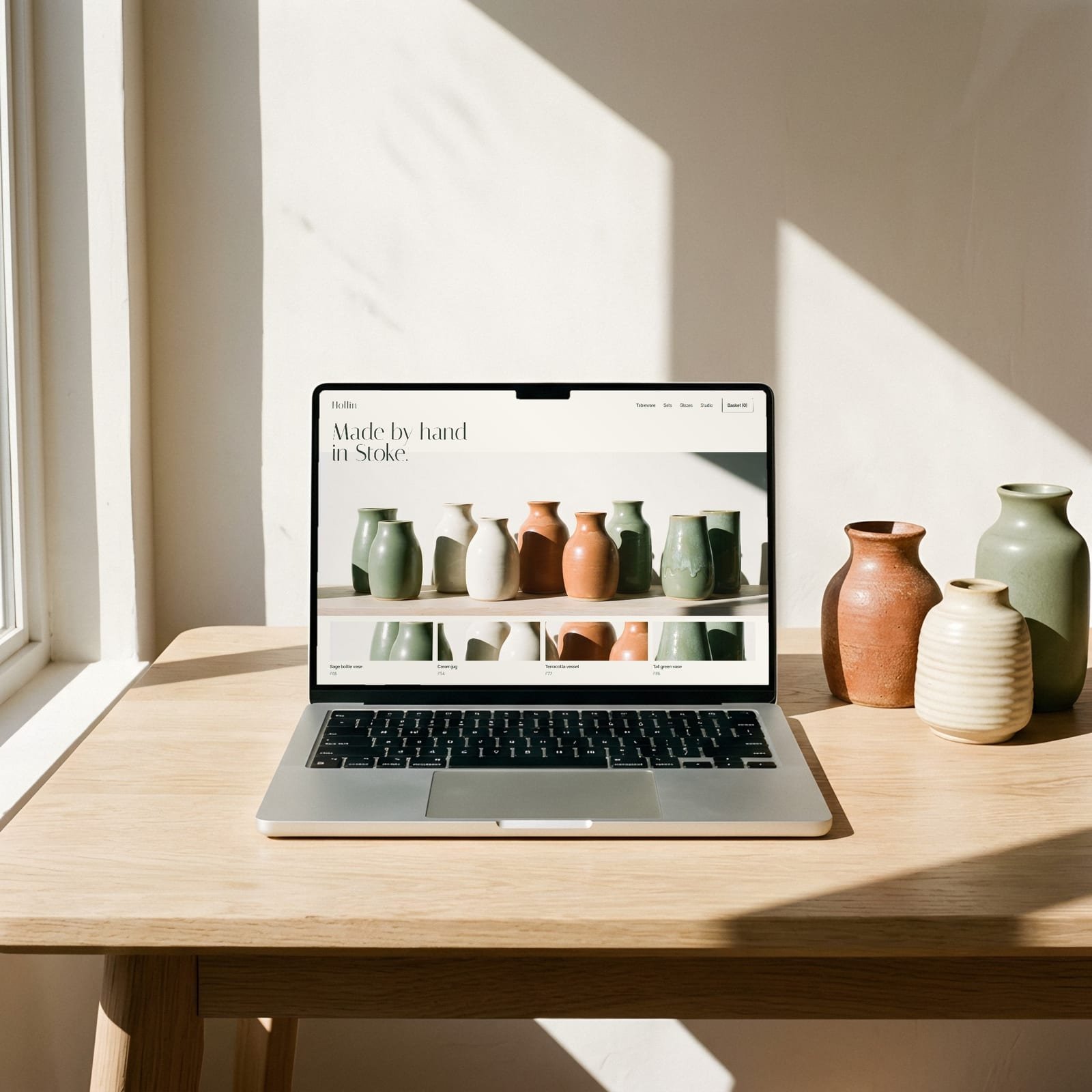 Hollin website on a device