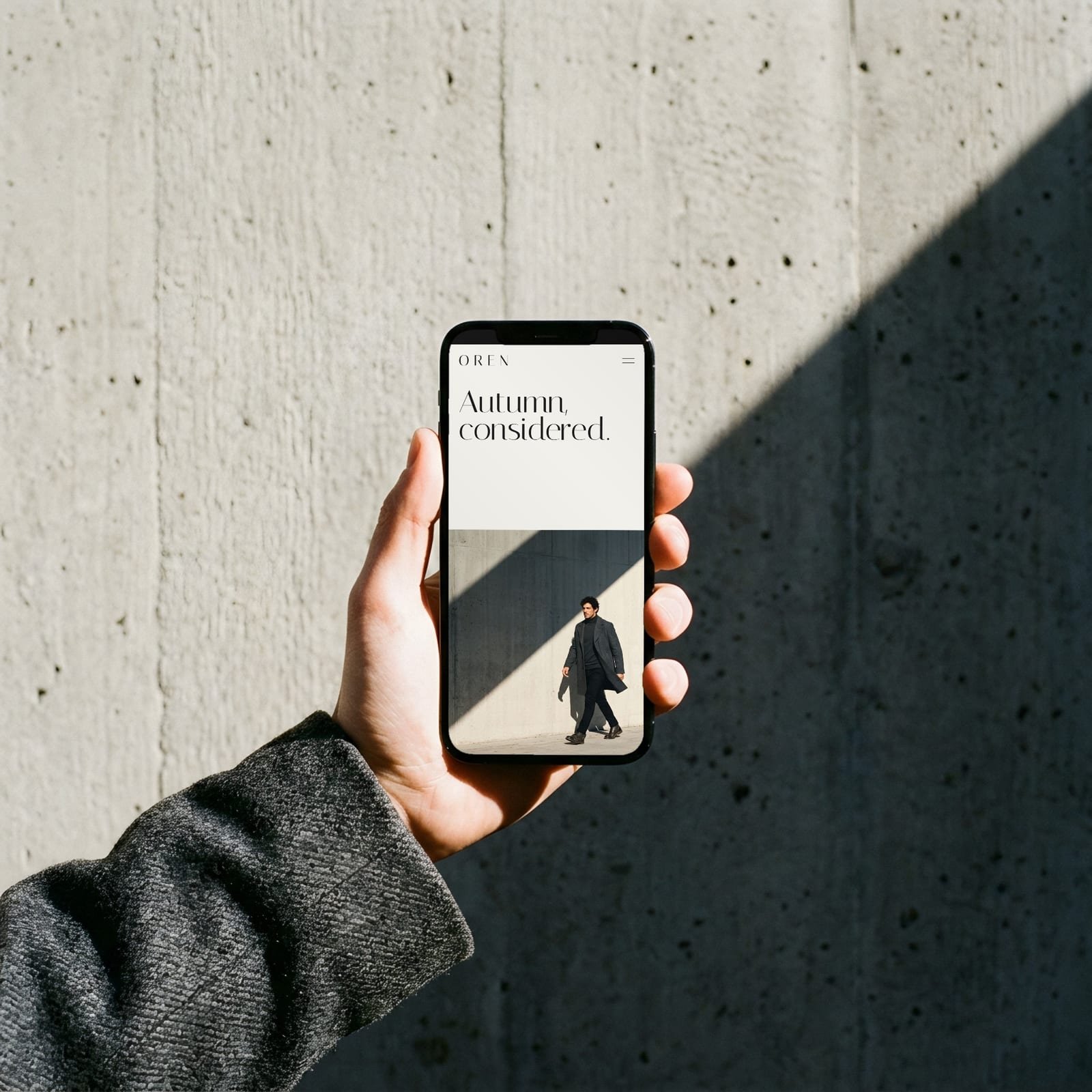 Oren website on a device
